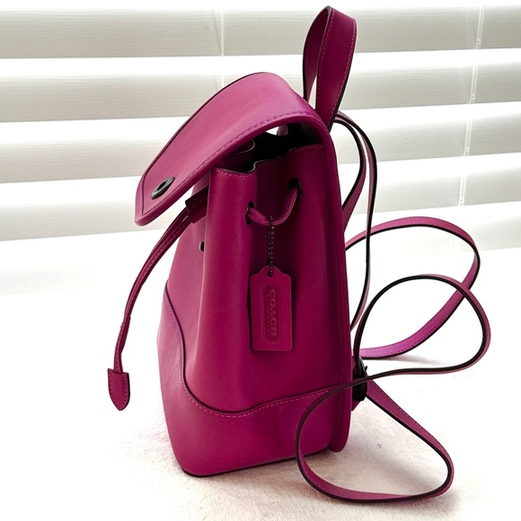 Coach Mini Leather Backpack – Fuchsia Pink - Picture 7 of 7